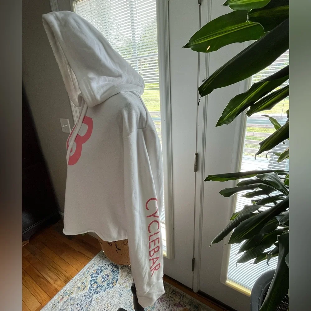 NWT Cyclebar Raw Edge Cropped Hoodie! - Picture 3 of 6